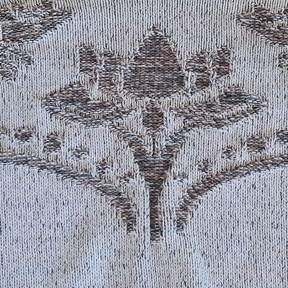 David Brett Vintage Floral Pattern Sweater Knitted Cotton Made in USA size Large - Picture 9 of 16